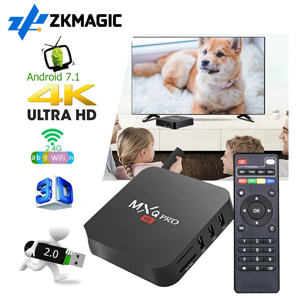 Top-Box Wifi Smart-Tv Sep Android 7.1 Mxq Pro 5G S905W 4K 16GB 2GB 3D Quad-Core