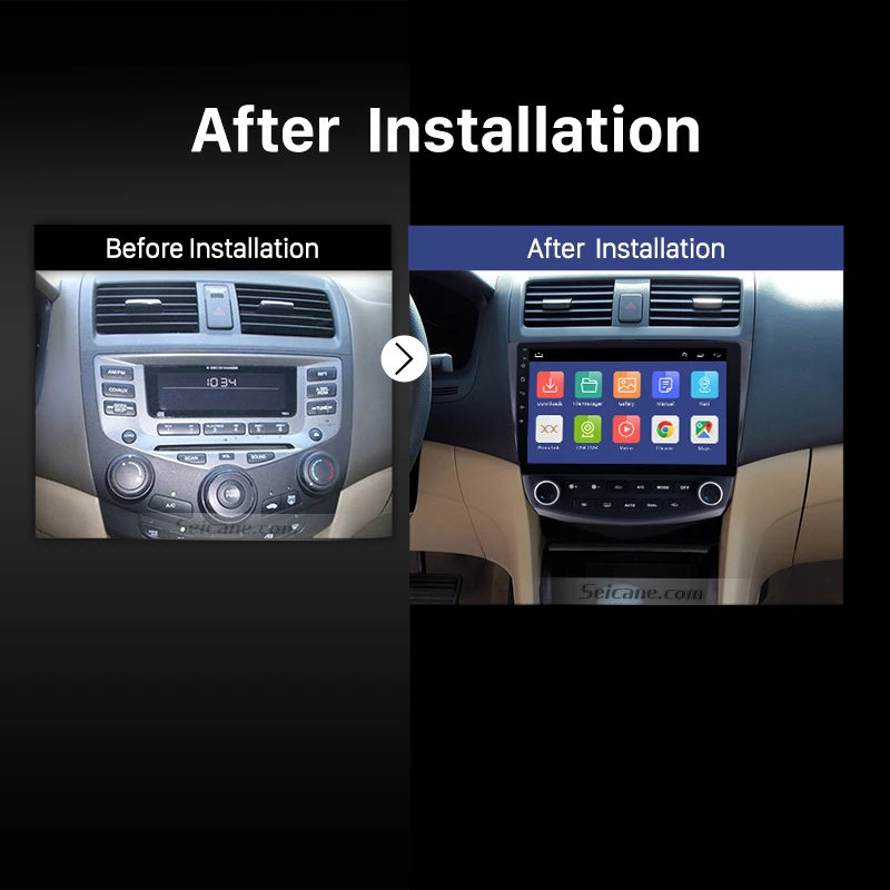 Автомобильный GPS навигатор Seicane 10 1 дюйма ОЗУ 2 Гб для Honda Accord 7 2003 2007 Android 9 0 радио