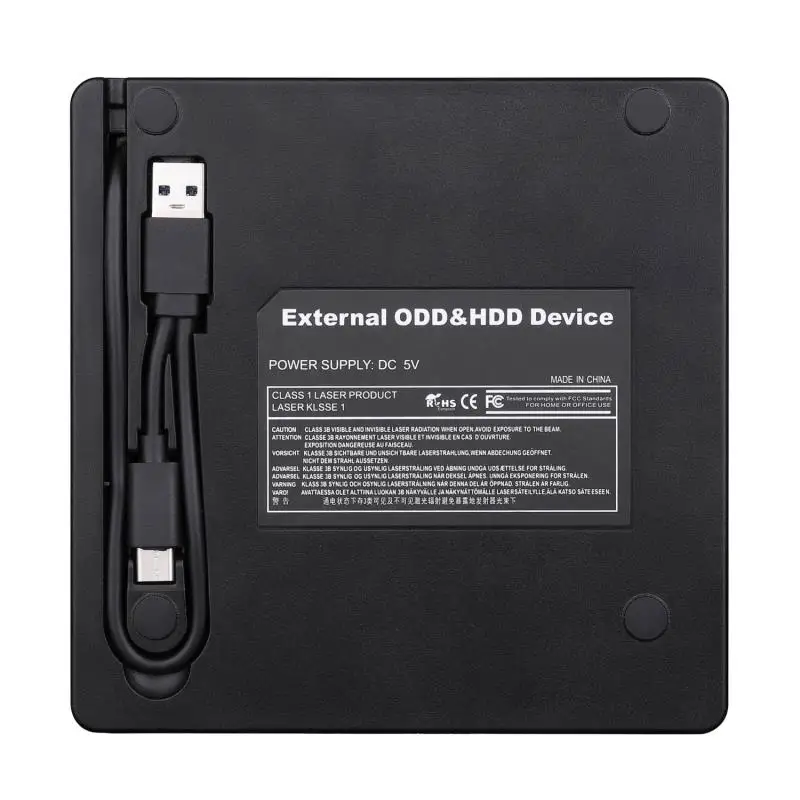 Тип C USB 3,0 тонкий внешний DVD-RW CD Писатель Привод горелки ридер плеер оптические диски для портативных ПК