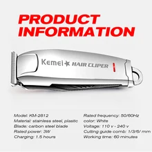 Мини-машинка для стрижки волос, 0 мм, Kemei, электрический триммер, профессиональная стрижка, бритва, KM-2812, резьба по волосам, триммер для бороды, машинка для укладки