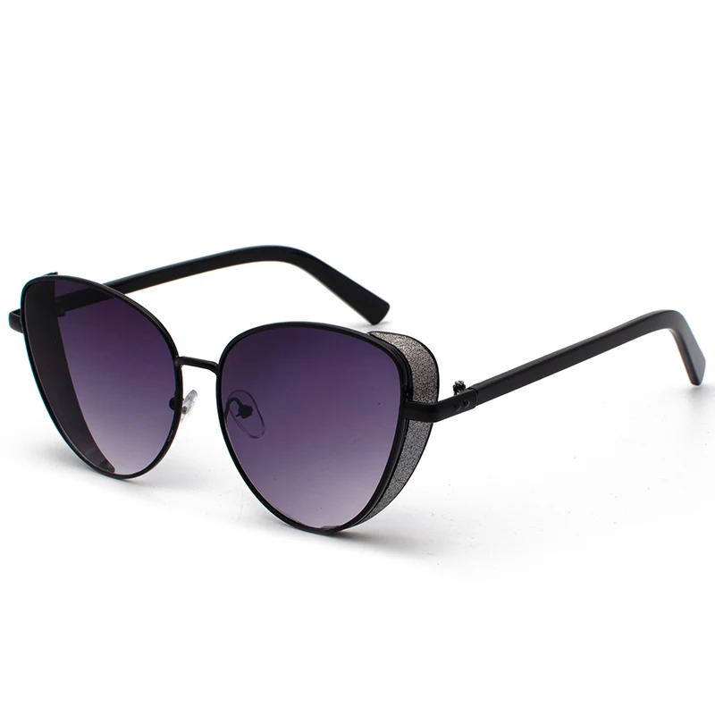 Pro Acme, модные солнцезащитные очки "кошачий глаз" для женщин, фирменный дизайн, солнцезащитные очки, женские трендовые уникальные женские очки, красные линзы, UV400, PD1405 - Цвет линз: C2 black gray