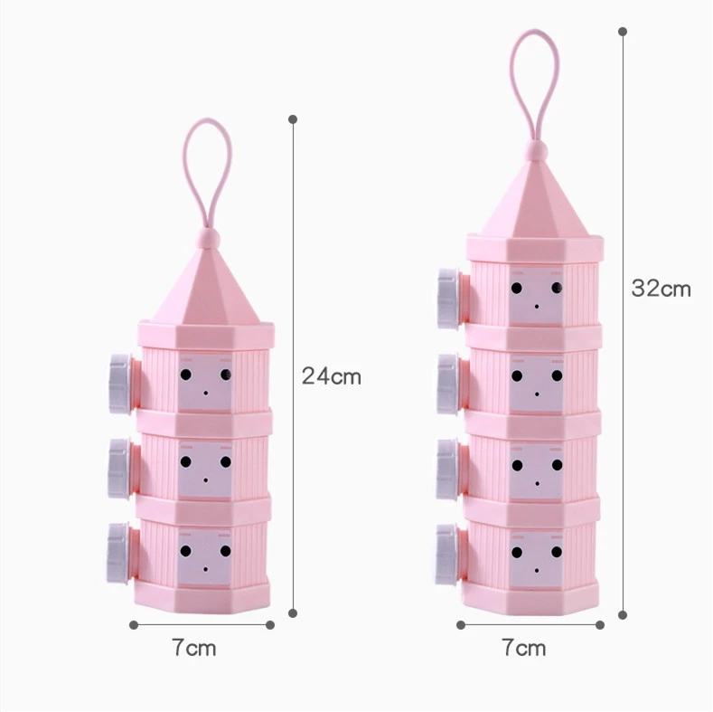 3 слоя 4 слоя Портативная Коробка Для Хранения Детского Питания Мультяшные коробки для сухого молока контейнер для молока для малышей