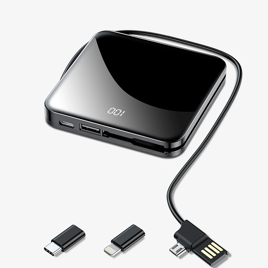  PISEN mini Power Bank 10000 mAh Portable Charging USB Powerbank external battery backup pack for iP