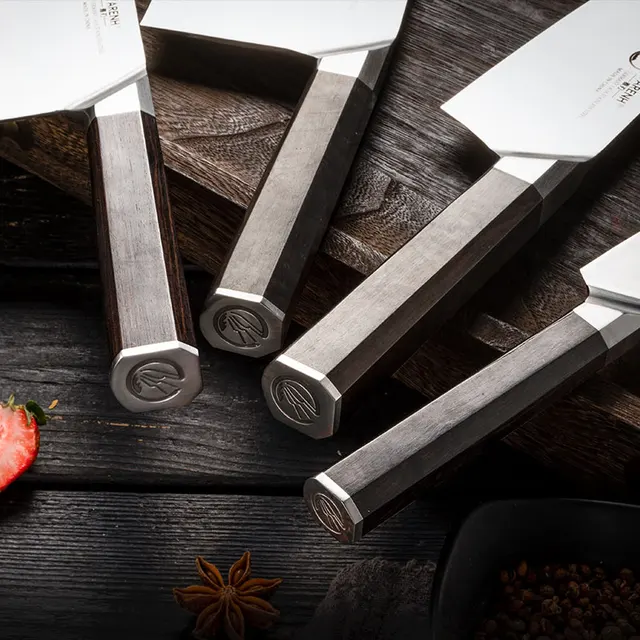 Yarenh 3-6Db Konyhai Kések Professzionális Főző Kés Német 1.4116 Rozsdamentes Acél Séf Darabolás Csont Nakiri Közüzemi - Image 3