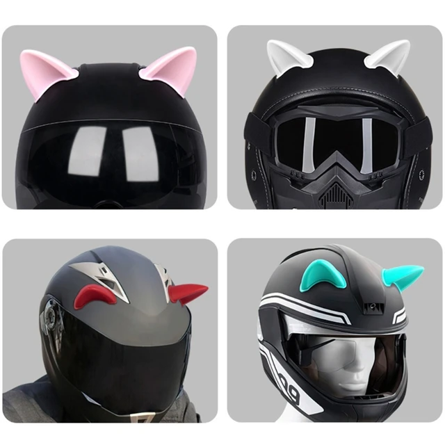 Pegatinas de orejas de gato para adolescentes y adultos, decoración de  casco de motocicleta y bicicleta, pegatinas divertidas DIY - AliExpress