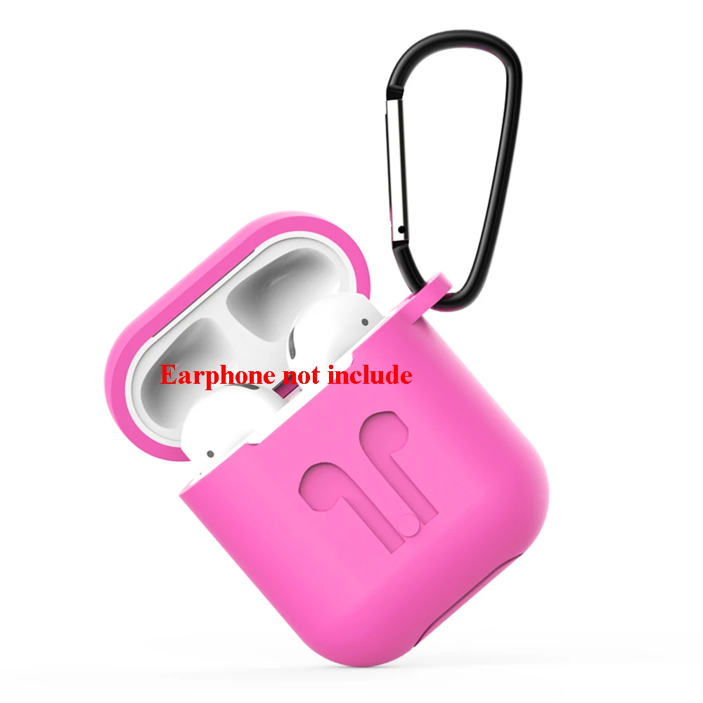 1 шт ТПУ мягкий силиконовый цветной чехол для Apple AirPods наушники противоударный чехол для Apple Air Pods зарядная коробка - Цвет: Pink