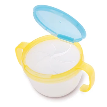 

Baby Kids Plastic Snack Catcher Double Handle Snack Cup Jar Bowl Spill-Proof Biscuits Container Box Snacks Storage Box