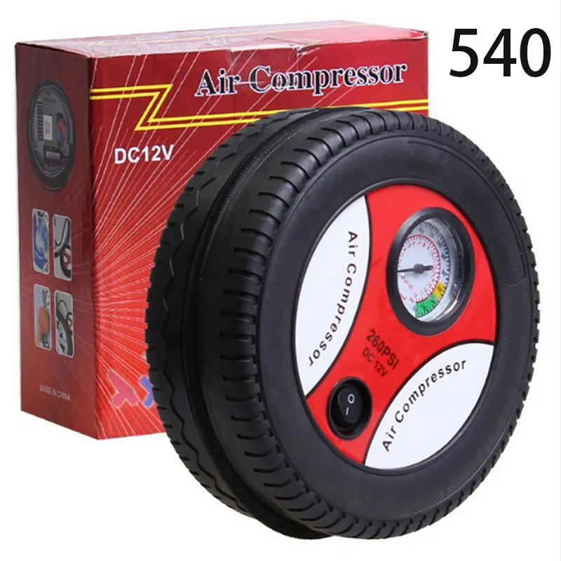 Портативный автомобильный воздушный насос 260PSI DC 12V Электрический мини-насос для