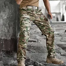 Мужские камуфляжные брюки-карго в военном армейском стиле, повседневные уличные тактические брюки, мужские брюки с несколькими карманами, мужская одежда