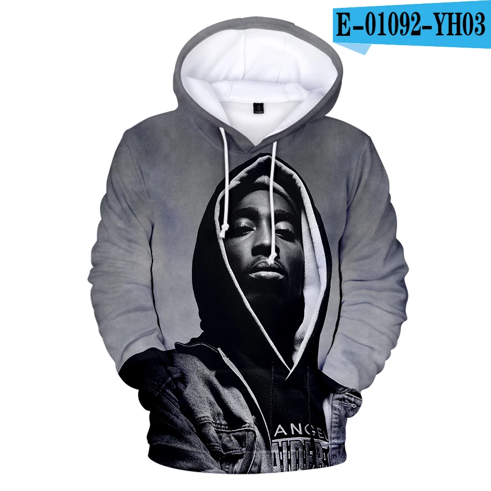 Личность гангста рэп 2Pac толстовки мужские s Толстовка Мужская/Женская гангста 2Pac Тупак Амару Шакур толстовки размера плюс - Цвет: As Picture