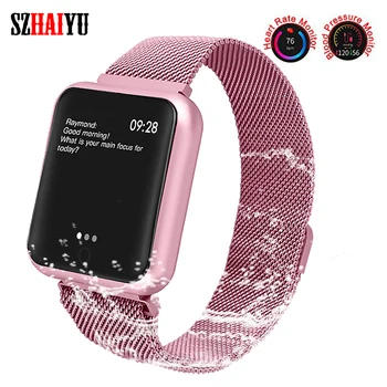 

Fitness Tacker Smart Sports Watch IP68 Waterproof Heart Rate Monitor Blood Pressure Smart Bracelet