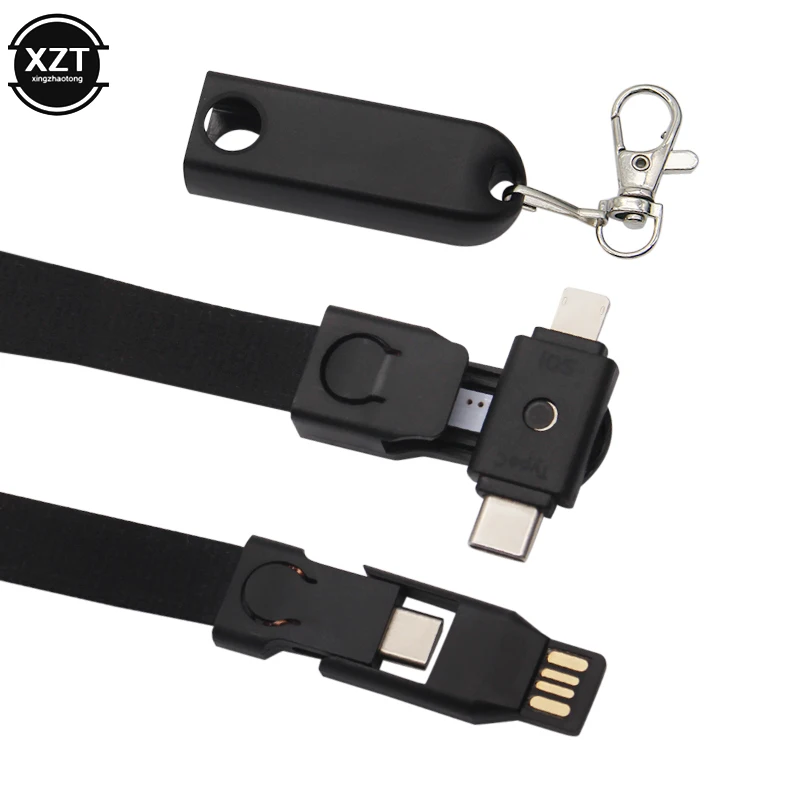 Кабель для передачи данных 4-в-1 мобильного телефона Универсальный Мульти Функция Интерфейс зарядки Тип с разъемами типа C и Тип Шнур кабель