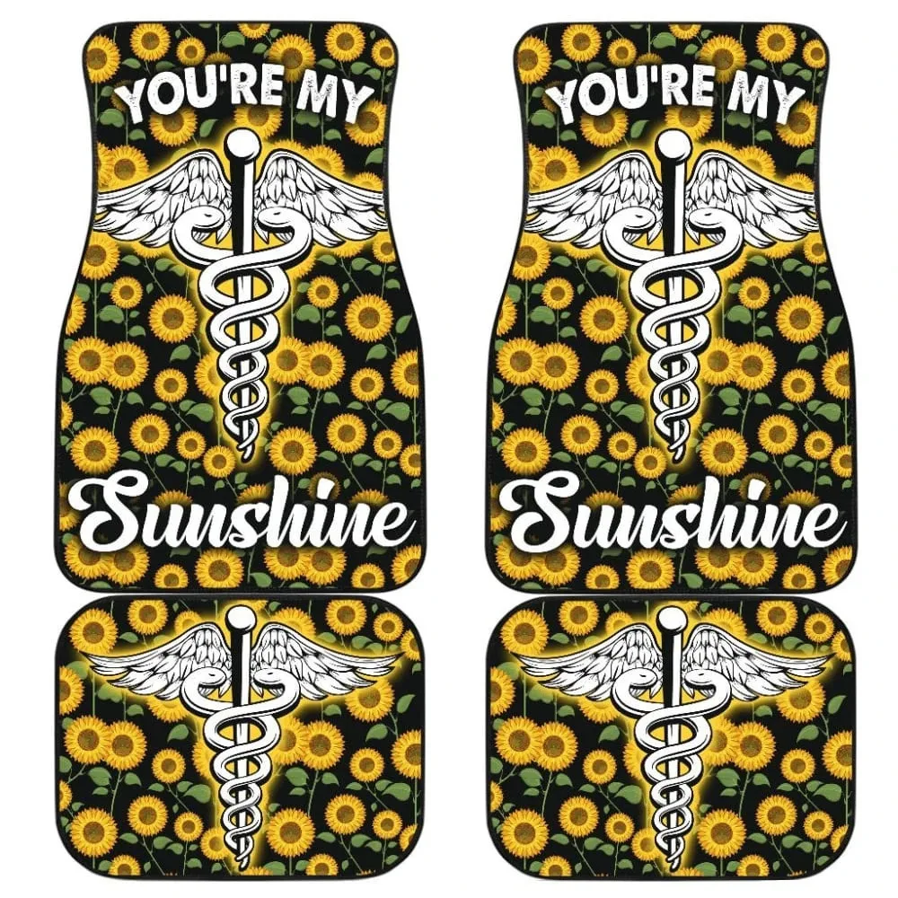 INSTANTARTS Nurse-You Are My Sunshine Prints 4 шт./компл. коврики для автомобилей на любую погоду