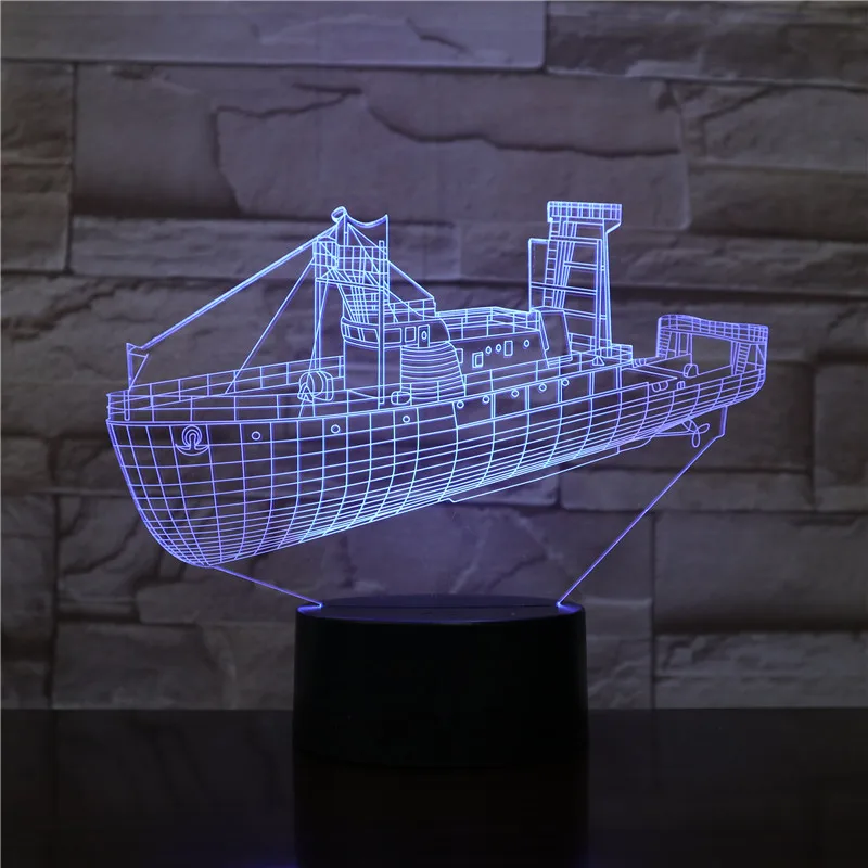 3D лампа Уникальный датчик касания корабля Разрушителя лучшее украшение для