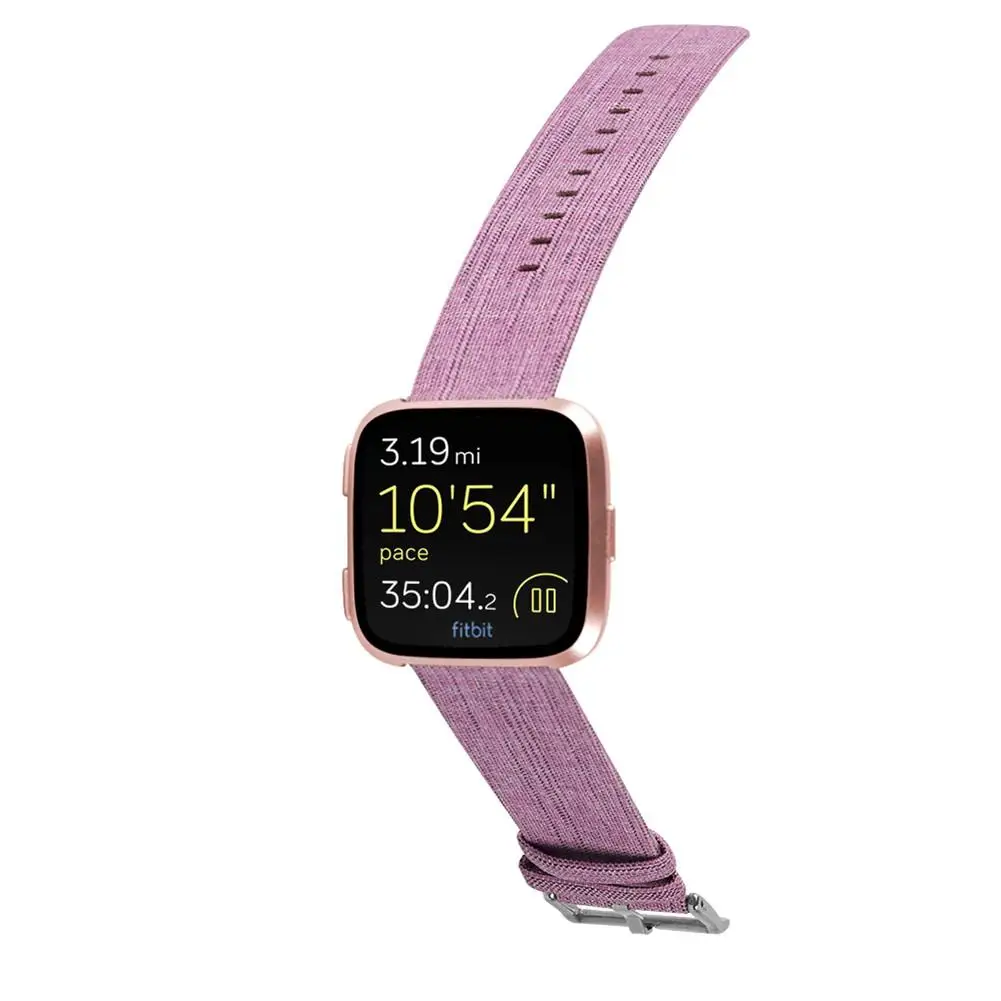 Холст часы ремешок с пряжкой Разъем для Fitbit Versa Sport Smartband# BW