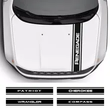 Film vinyle autocollant pour capot de voiture, pour Jeep Cherokee Compass Patriot Renegade Rubicon Trail Hawk Wrangler, accessoires automobiles