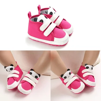 

2020 Boys Girls Baby Cute Cartoon Panda First Walker Shoes Glue Point Anti-slip Soft Bottom Toddler Shoes New