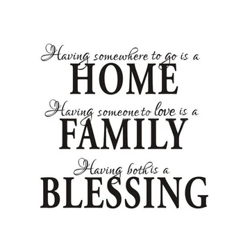 

Home Family Blessing English Wall Sticker Decal Removable Mural Home Decor