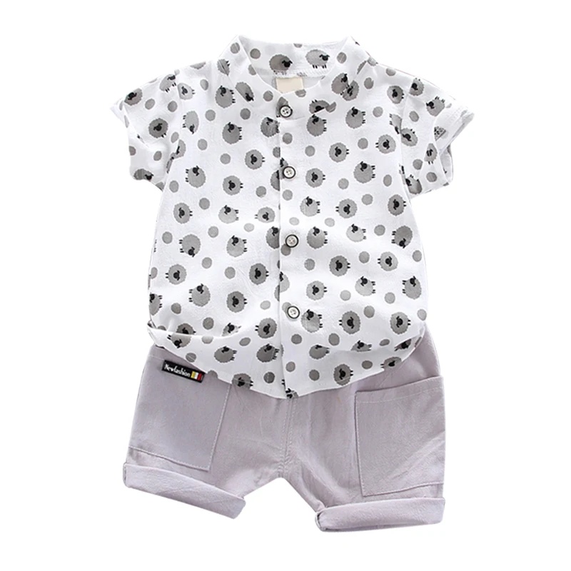 

2PCS Summer Baby Clothing Set for Boys Casual Wear Kids Clothes T-shirt +Short Set Cartoon Baby Suit