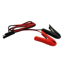 5x SAE Male Plug to Alligator Clips Solar Battery Adapter Extension Connector Cable Cord 3FT 1M