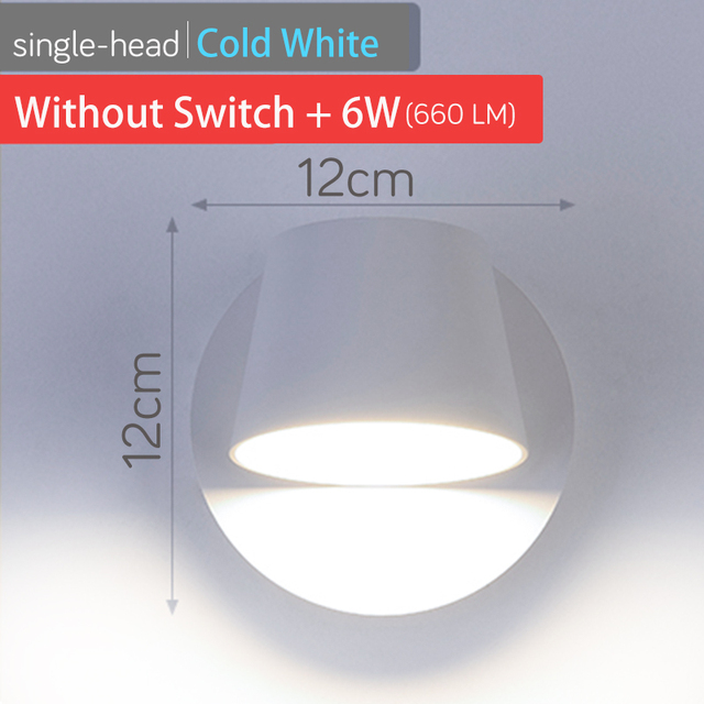 Rotating Remote Control Dimmable LED Wall Lamp for Reading Free Rotation