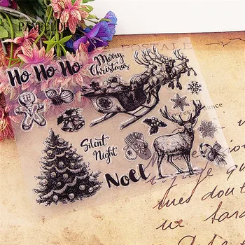 

PANFELOU 20x15.5 Christma forest animals Transparent Clear Silicone Stamp/Seal DIY scrapbooking/photo album clear stamp sheets