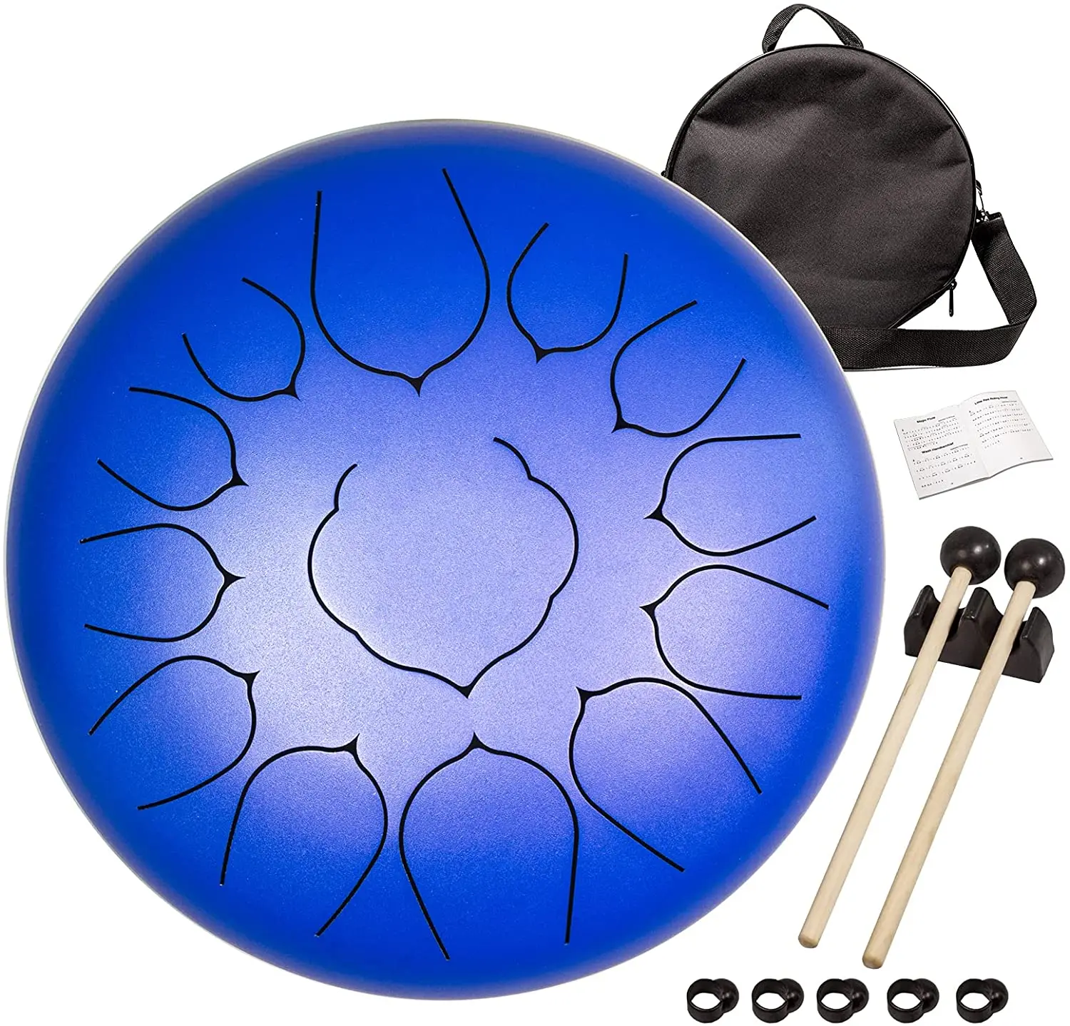 

Steel Tongue Drum,10 inch Music Instrument with drum mallets, soft bag, music book