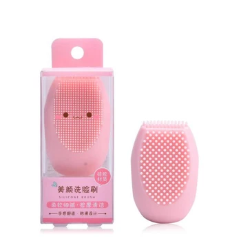 

Pink Facial Silicone Cleansing Brush Cleaning Pores Control Oil Remove Blackheads Face Massage Wash Brush