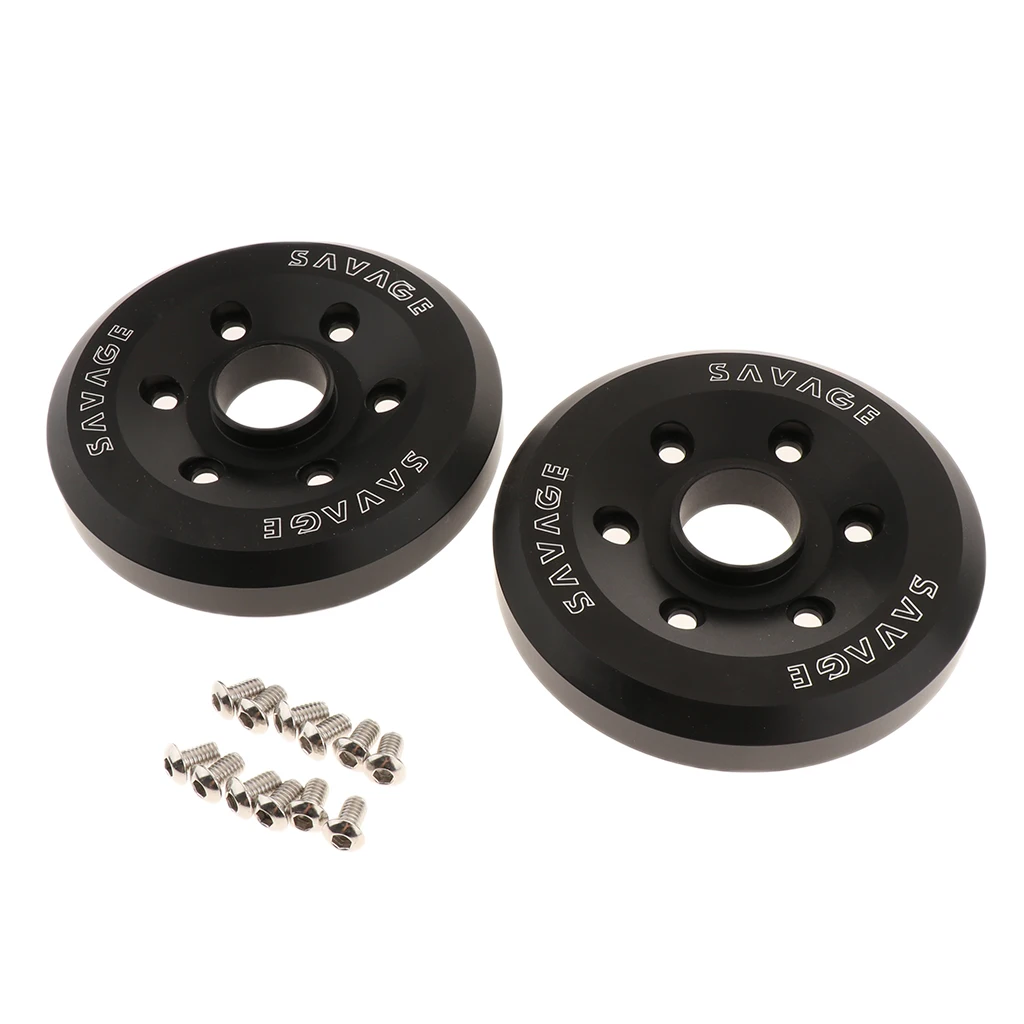 6 Holes Motorcycle Exhaust Muffler Tip End Cap Covers with Screws for BMW R NINE T 14-16 (Black)