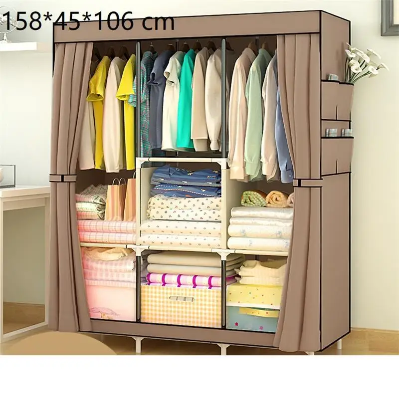 MODEL J Armazenamento Penderie Home De Almacenamiento Gabinete Ropero Armario Tela Guarda Roupa мебель для спальни Mueble гардероб - Color: MODEL J