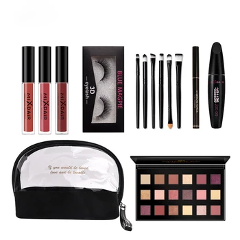 

Cosmetic Bag Set Lipstick Eye Concealer Shadow Brighten Mascara Makeup Brush Set Beauty Set Create Delicate Makeup No Makeup