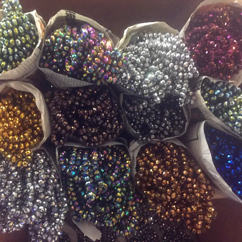 

40pcs 8mm Rondelle Faceted Crystal jewelry Porcelain Glass Loose Spacer Beads Wholesale DIY