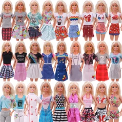 Vêtements de poupée barbie 10 pièces, accessoires = 5 vêtements barbie + 5 talons hauts, pour poupée barbie & 1/6 chaussures BJD Blyth, vêtements Byth 
