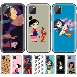 Mulan мультфильм чехол для iPhone 11 Pro XS Max XR X 10 7 8 6 6S + Plus 5s 5 SE 7S Черный силиконовый чехол для телефона Корпус милая девушка