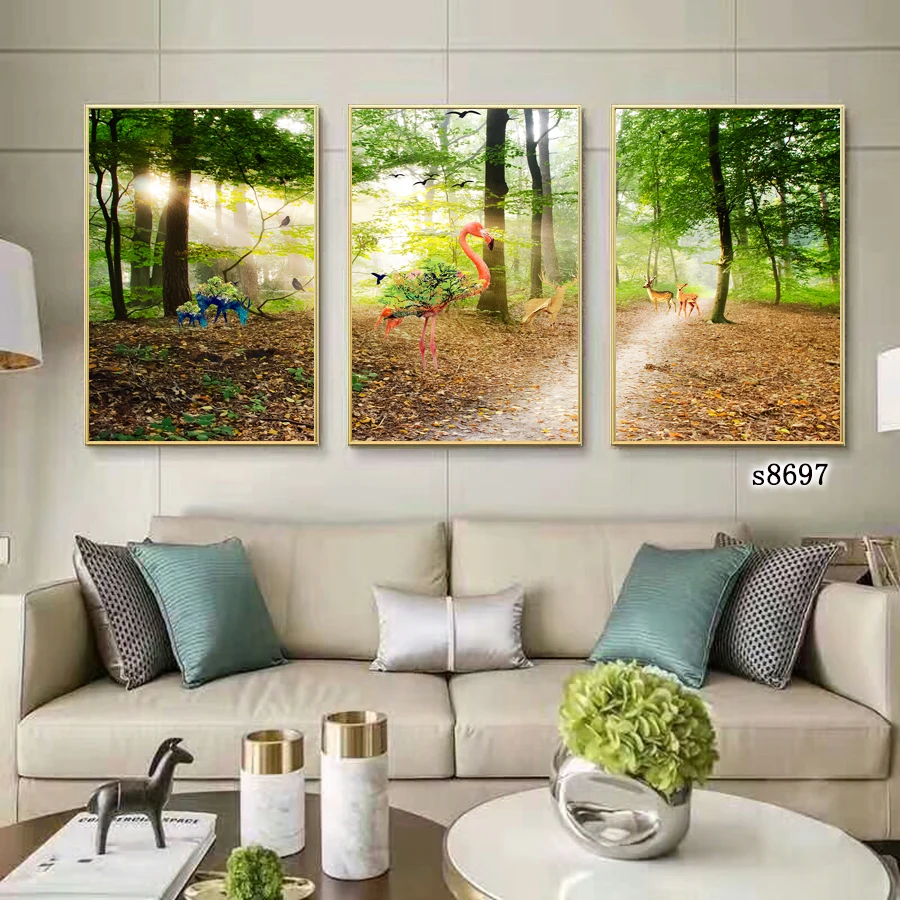

Forest Sunset Seascape Decorative Painting Room Living Room Decorative Art Painting Nordic Poster Canvas Painting