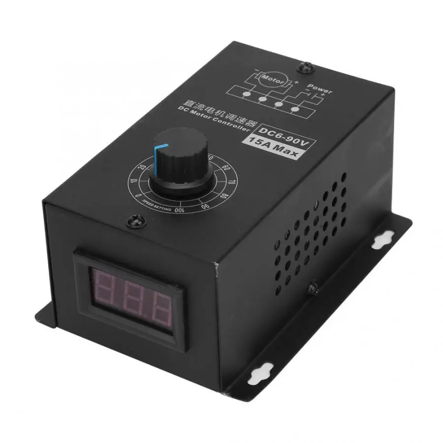 DC 6V~ 90V 15A DC регулятор оборотов управления электрический контроллер
