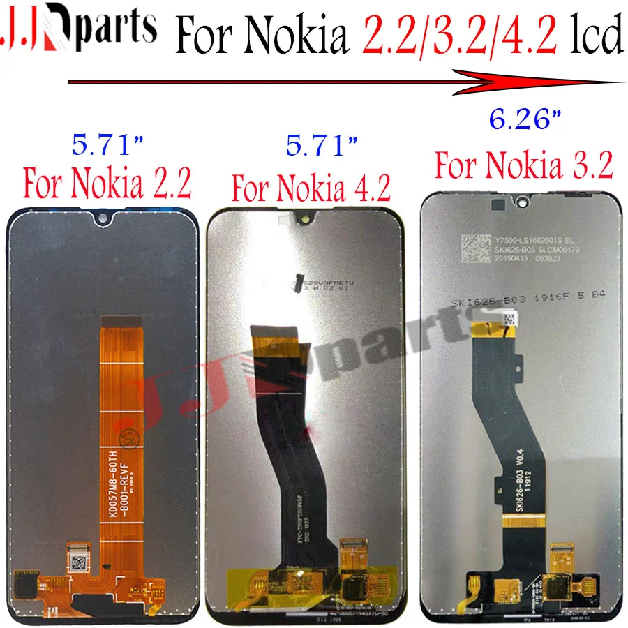 

100% Tested For Nokia 4.2 LCD Display Touch Screen Digitizer Assembly For Nokia 2.2 Replacement Parts For Nokia 3.2 LCD Screen