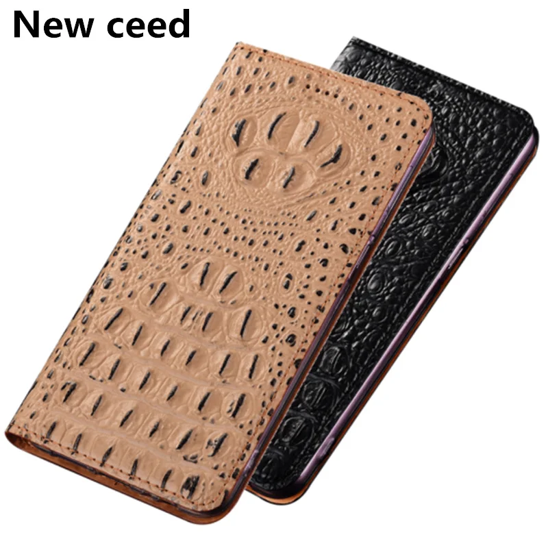 

Crocodile Genuine Leather Phone Case Credit Card Holder For Samsung Galaxy A6 Plus 2018/Samsung Galaxy A6 2018 Cover Stand Case