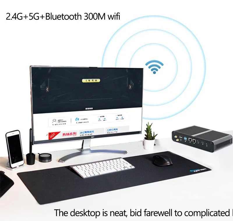 Experience Next-Gen Computing with 10th Gen Fan Mini PC - Core i5 1035G1 | i7 1065G7, Windows 10, Dual HDMI, 4K 60GHz, SD, Optical Desktop Powerhouse! Description Image.