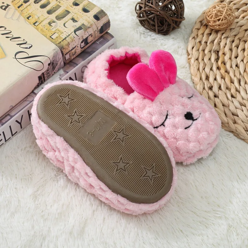 2021 Winter Cute Penguin Kids Slippers Comfortable Baby Warm Cotton Shoes Boys And Girls House Indoor Animal Plush Slippers extra wide children's shoes