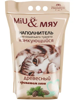 

MIU-MIU & Meow Meow wood filler lumps toilet cats with aroma of pine needles