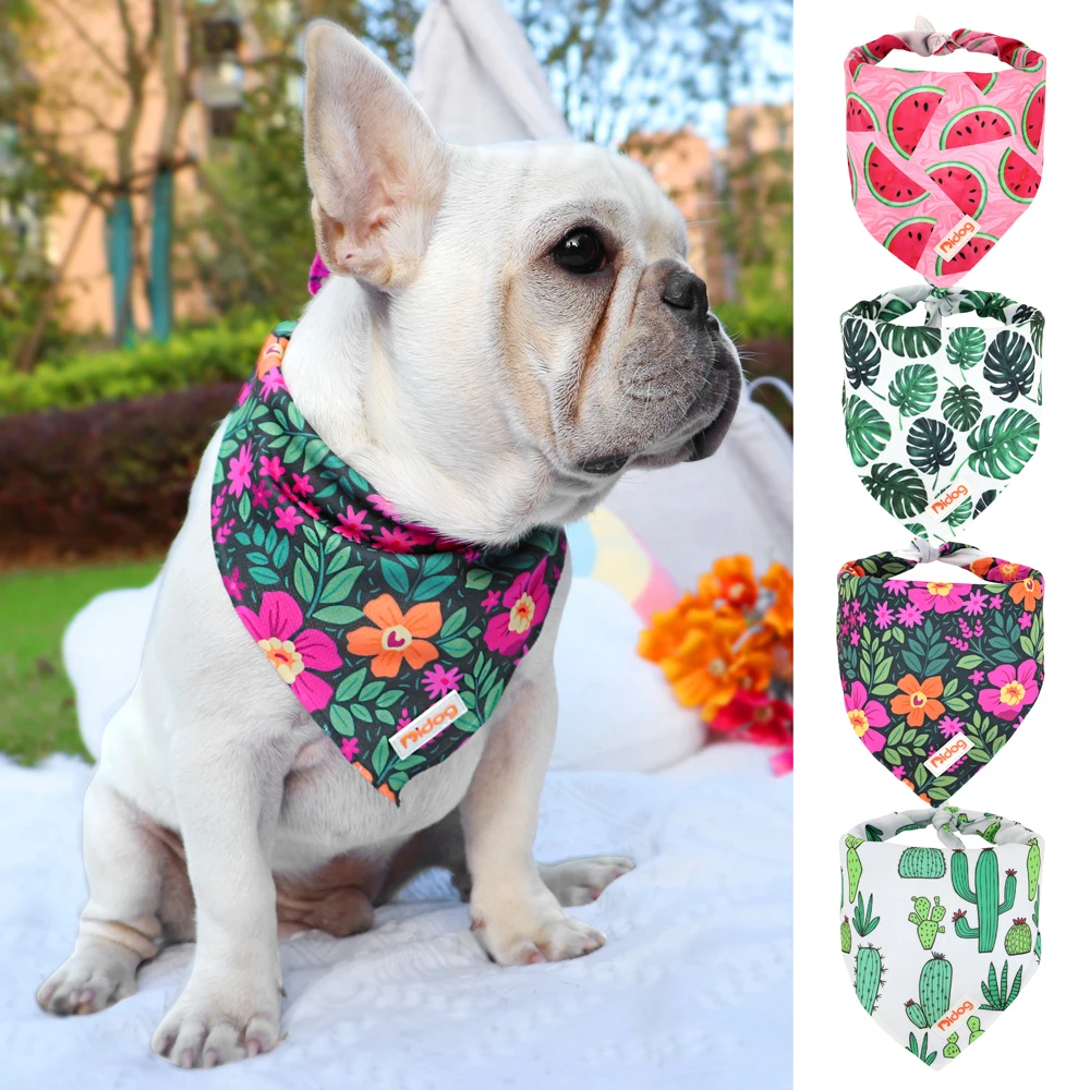 Title 6, Print Pet Dog Bandana Soft Cotton Dog Cat Scarf...