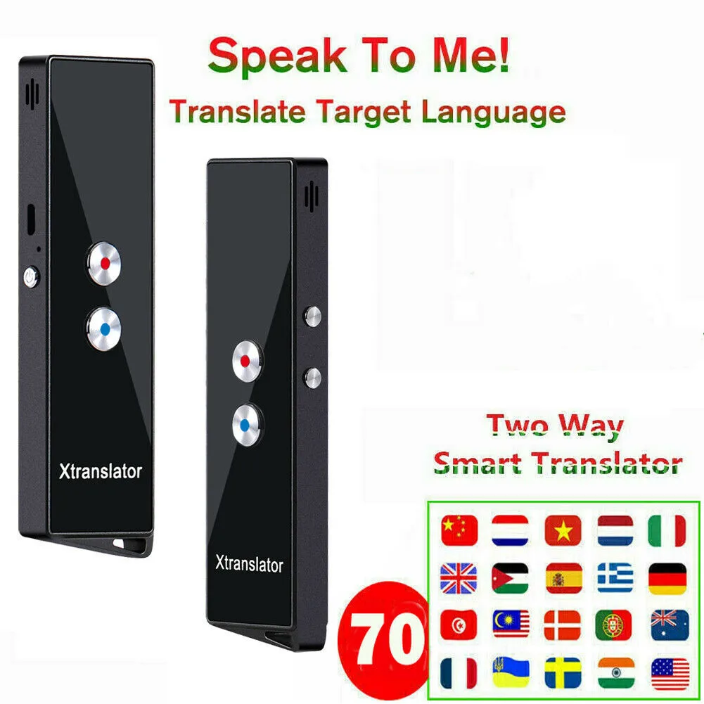 

Smart Voice Translator Portable Two-Way Real Time Multi-Language Translation 70 Languages