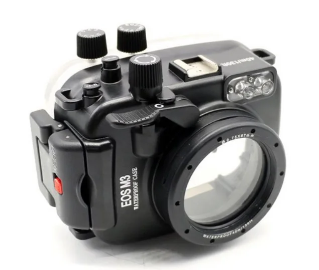 Meikon 방수 케이스, 캐논 EOS M3 (22mm 포트) (18-55mm 포트), EOS Mark III Mark 3 용 수중 카메라 하우징, 40m, 130ft