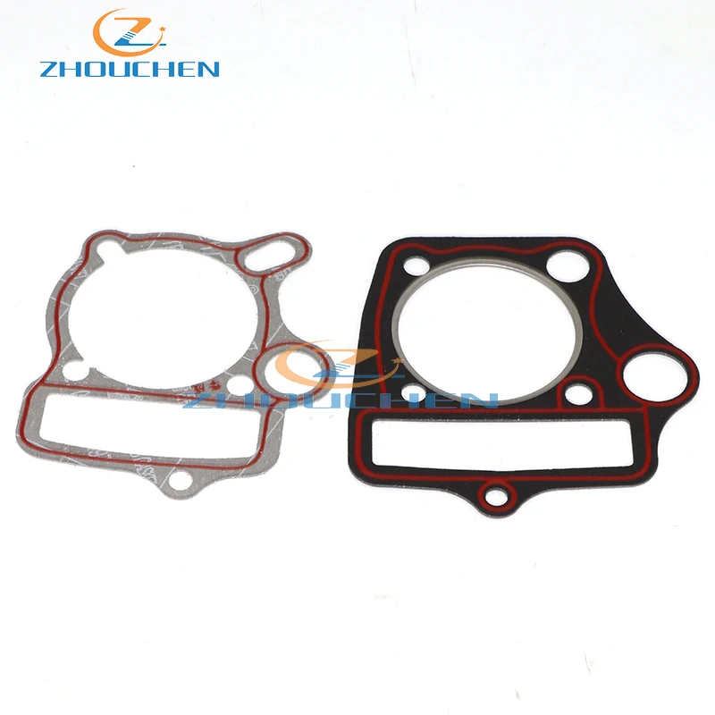 Pit Dirt Bike 52.4mm Head Base Gasket Oval Oil Hole 110cc 125cc Cylinder PitbikePistons & Rings