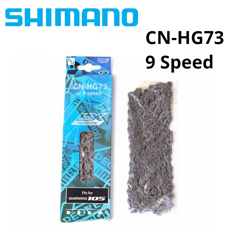 

SHIMANO DEORE CN HG73 9/27 Speed Chain 116L With Quick Release Links HG 9 Speed Freewheel Shifting Chain MTB Mountain Road Bike
