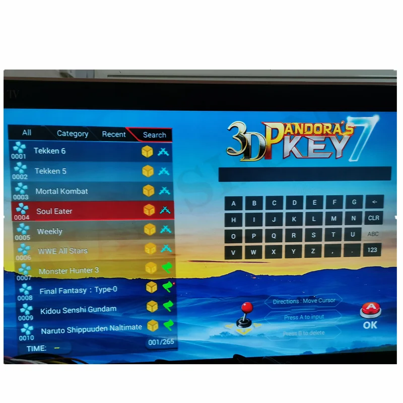 3D PD Key 7 мульти игровая материнская плата 2650 в 1 Домашняя версия 1 или 2 плеер Видео игровая доска