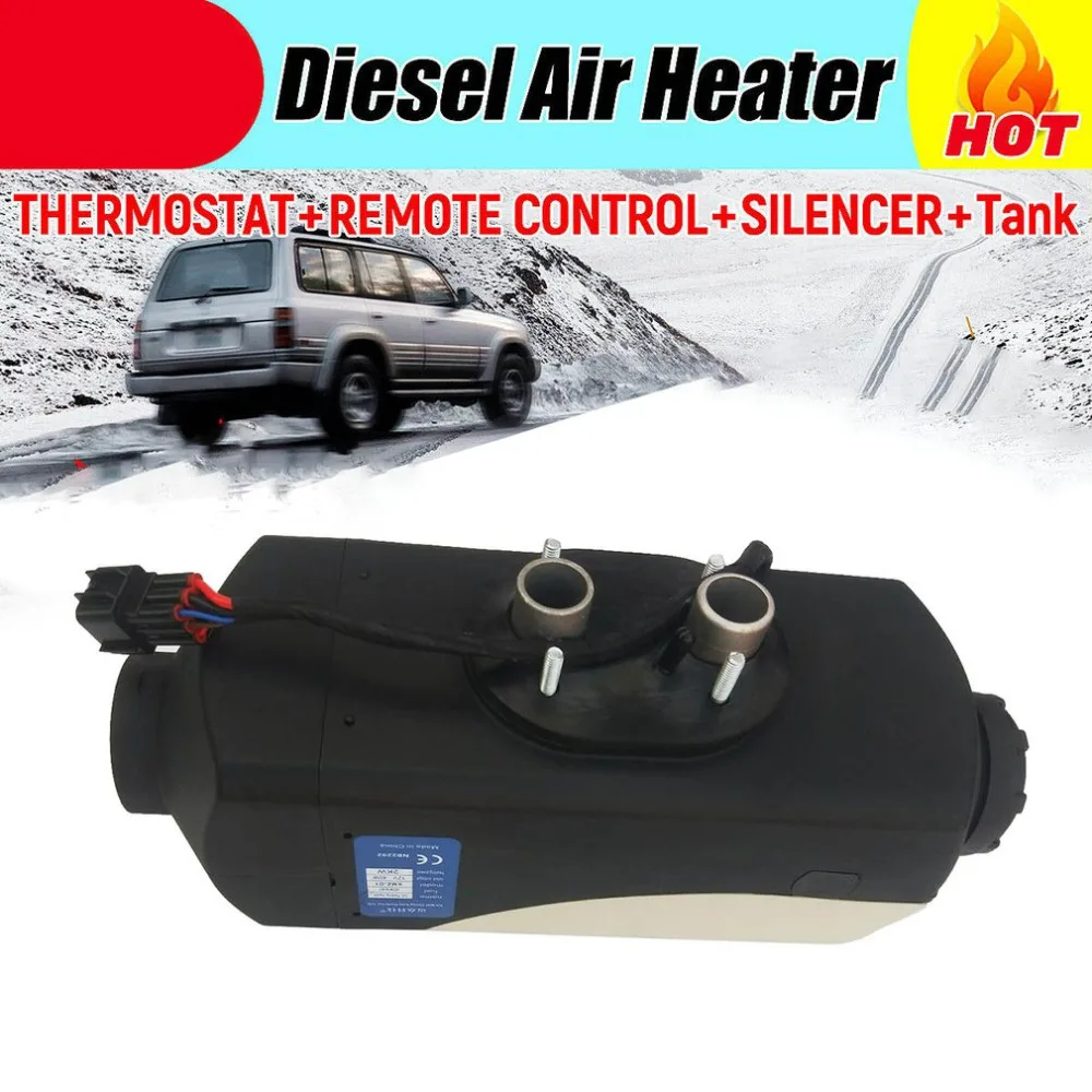 Hot Sale 12V Plastic Black Gray Single Hole 3KW Heater With Muffler New Digital Display Switch