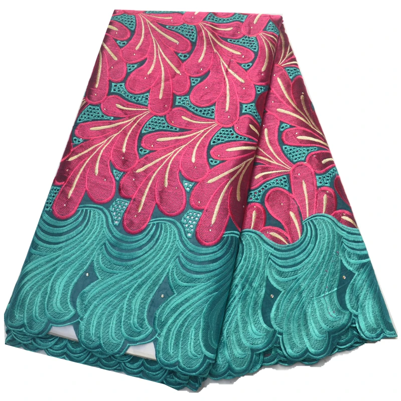 Высокое качество нигерийское Свадебное кружево горячая Распродажа африканская швейцарская вуаль кружевная ткань с Стразы хлопок кружевная ткань для свадьбы