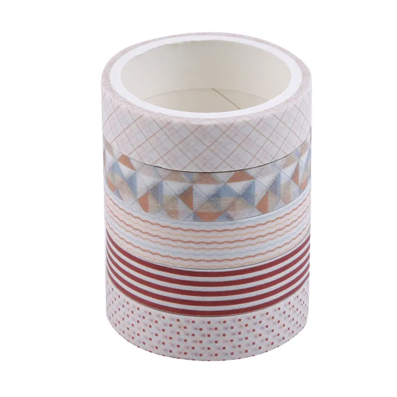dusk Популярный полезный Клетчатый полосы лента Washi для художественного оформления ногтей, ручная работа для Скрапбукинг изоляционная лента клейкая разрываемая однотонные Цвет Графический лента - Цвет: dusk
